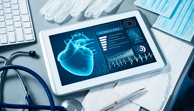 Tablet with an image of a heart.